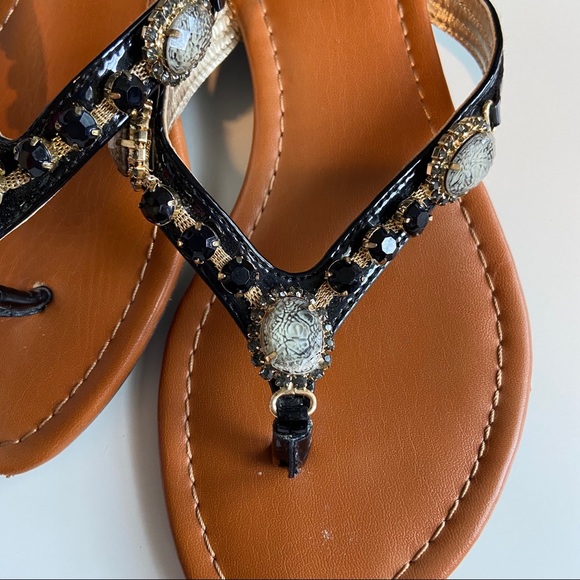 3 FOR 30🤩Marc Fisher Jeweled Backless Sandals - Picture 3 of 6